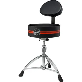 Mapex T680SE Drum Throne With Backrest - Racing Stripe, Black
