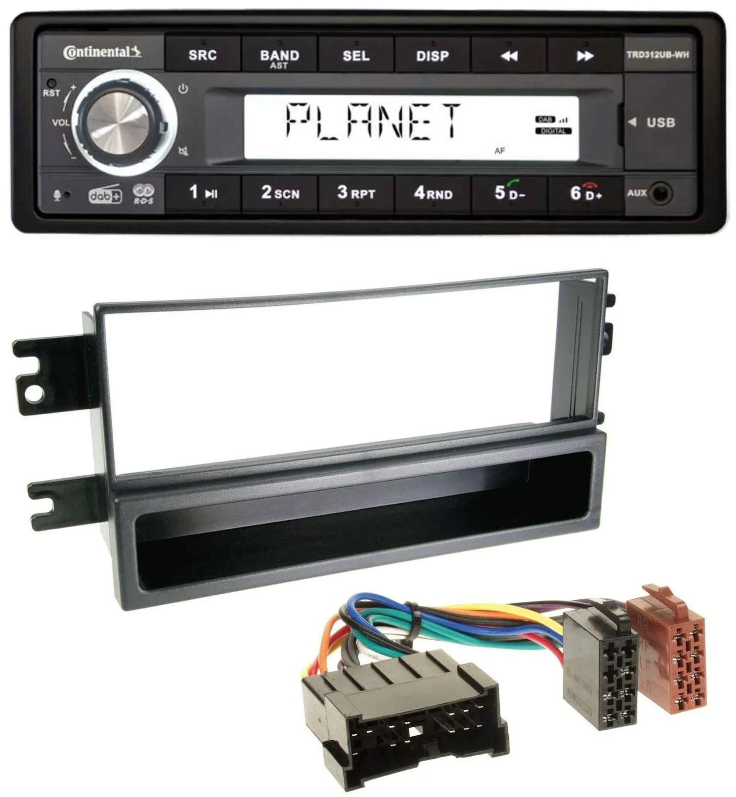 Continental USB 1DIN AUX DAB MP3 Autoradio für Kia Cerato (bis 2007)