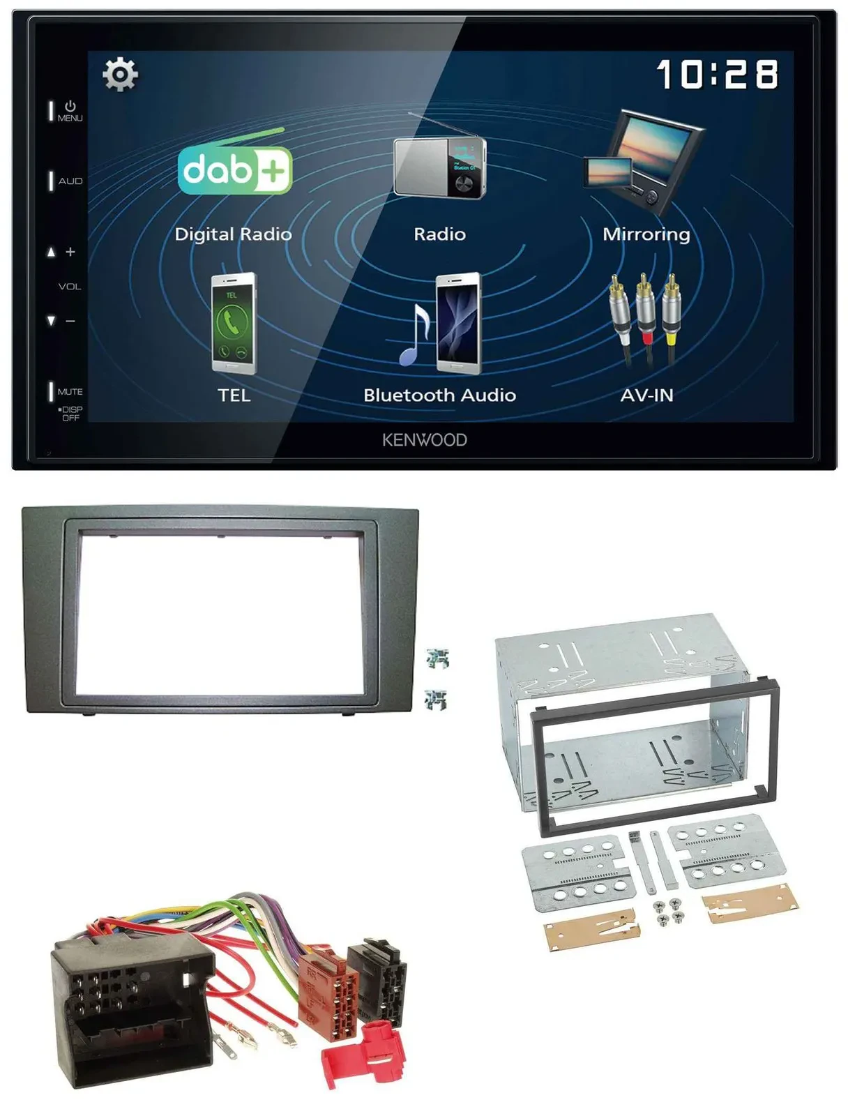 Автомагнитола для Ford Mondeo 2003–2007 Kenwood 2DIN, Bluetooth, MP3, USB, DAB