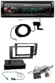 Автомагнитола для Audi A4 (2004–2008, B7) Pioneer Bluetooth, DAB, USB, MP3, совместима с Symphony/Bose (активная система)