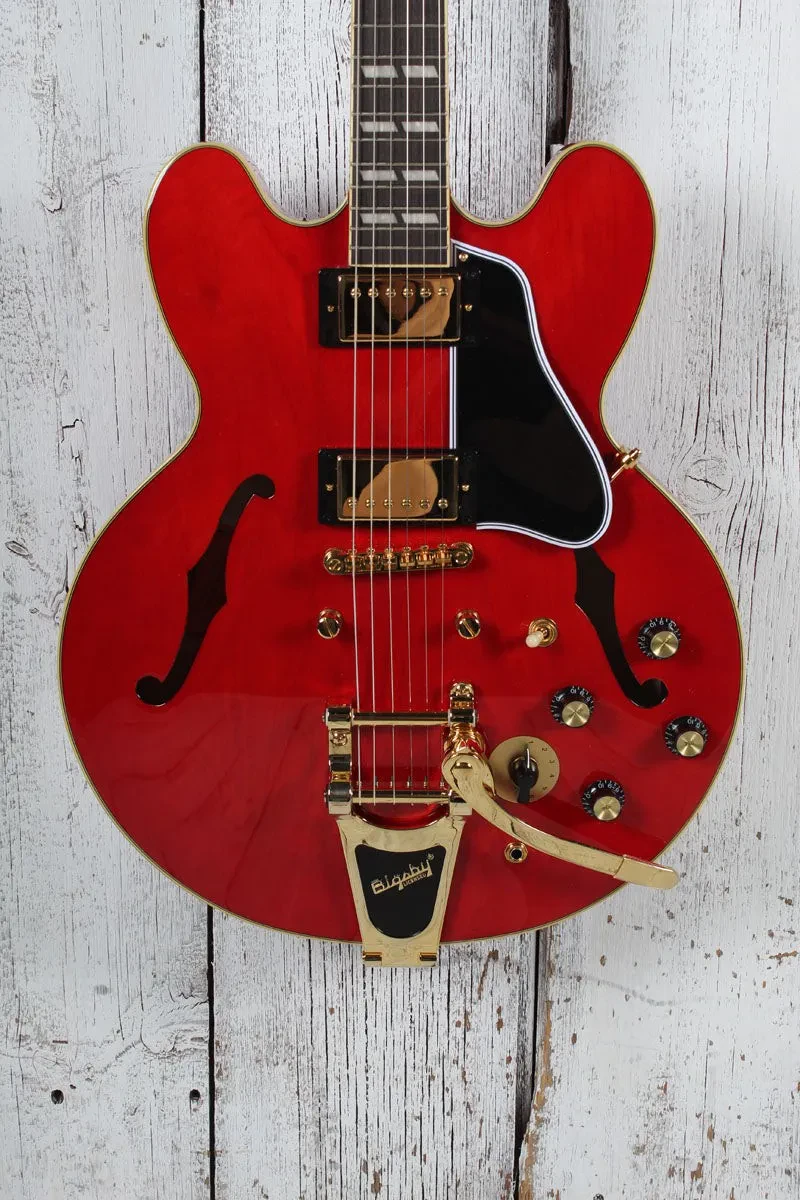 Б/У Электрогитара Epiphone Limited Edition Back to The Future ES-345 (полуакустическая) красный с жёстким кейсом