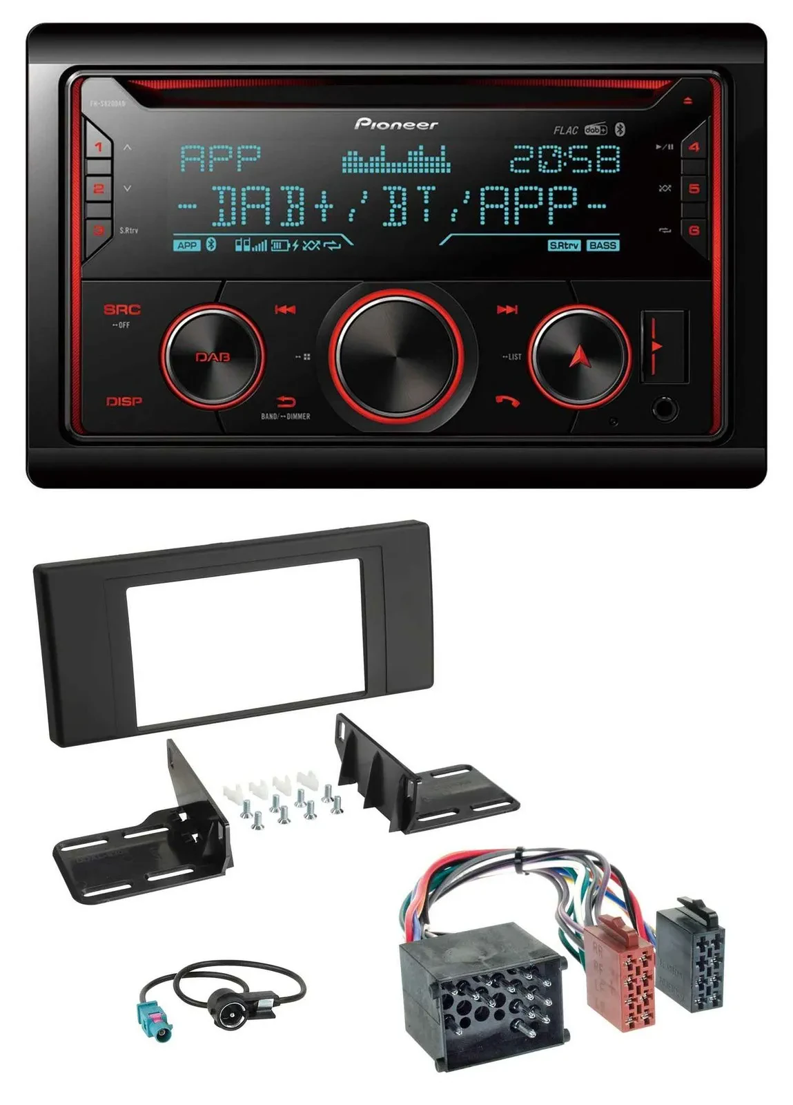 Pioneer 2DIN DAB MP3 Bluetooth USB CD Autoradio für BMW X5 (E53 2000 2002)