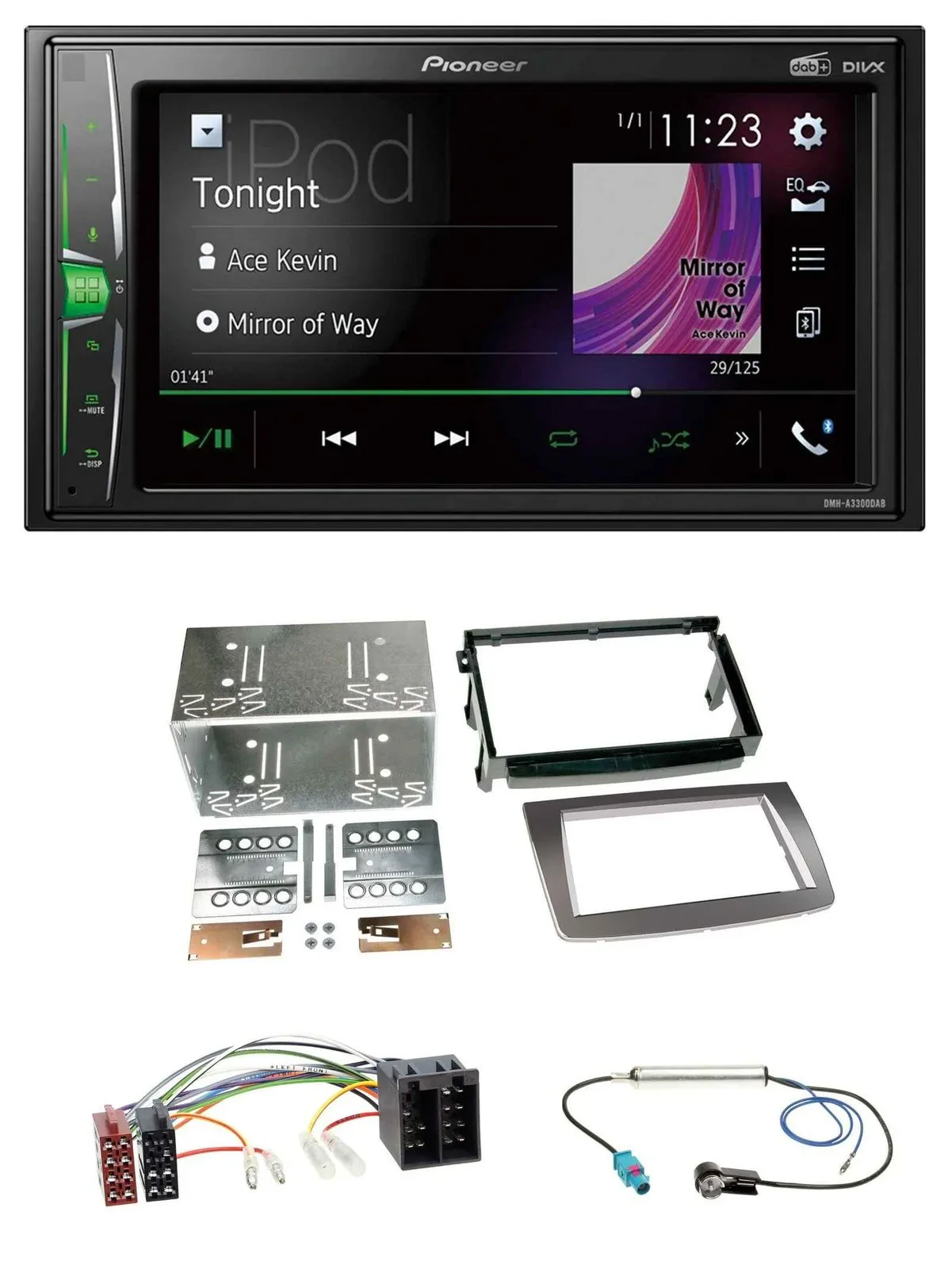Автомагнитола Pioneer 2 DIN MP3 DAB USB Bluetooth для Alfa Romeo Mito 2008–2014