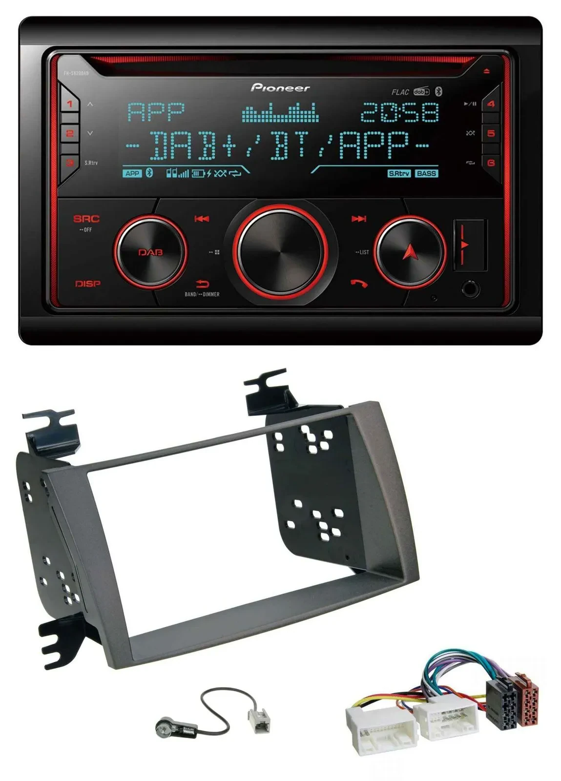 Pioneer 2DIN DAB MP3 Bluetooth USB CD Autoradio für Hyundai Sonata (ab 2009)