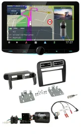 Kenwood Bluetooth DAB TMC 2DIN Lenkrad USB Navigation für Fiat Grande Punto 06-0