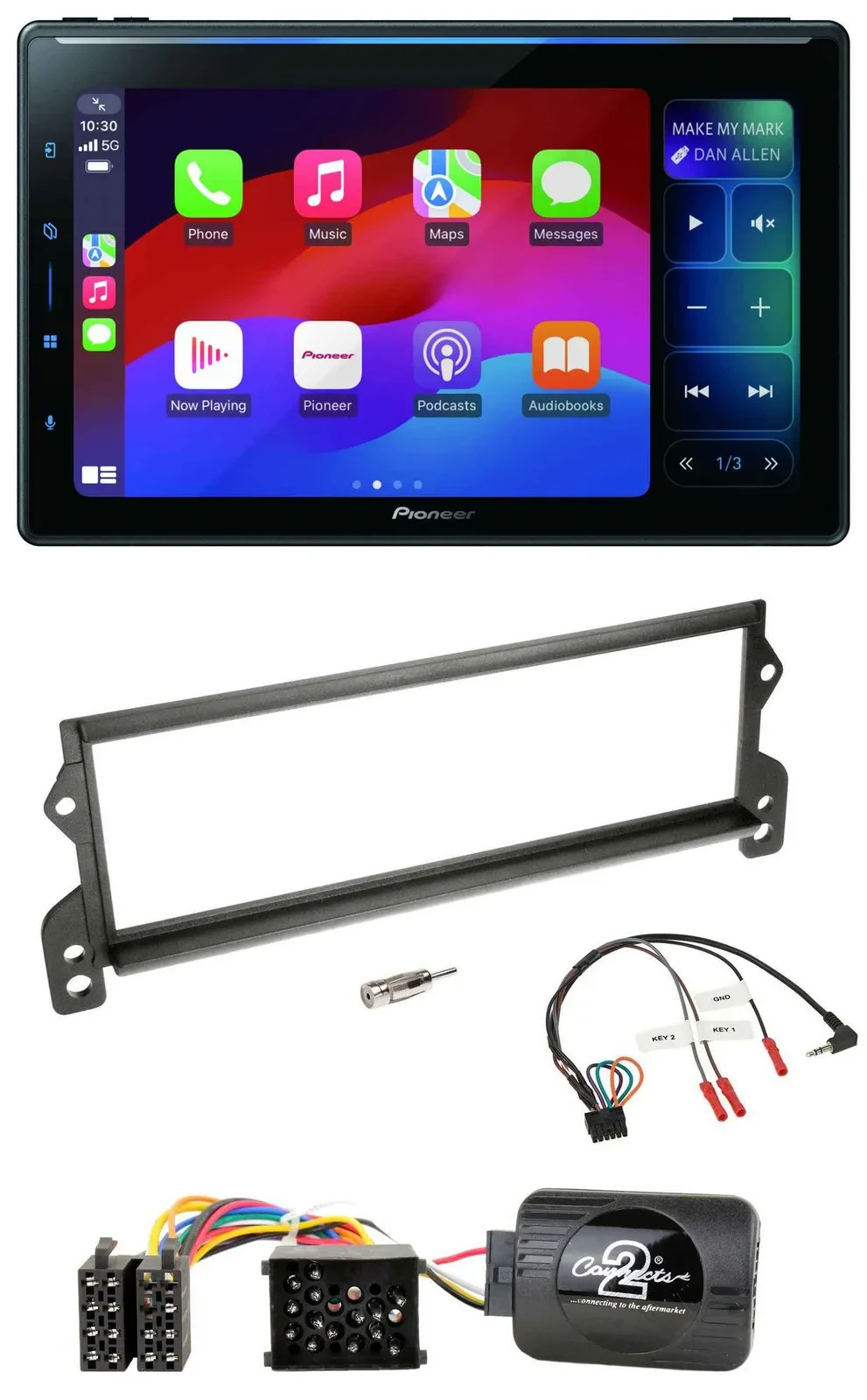 Pioneer Bluetooth DAB Lenkrad USB Autoradio für Mini (2001-2002)