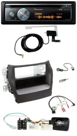 Pioneer Bluetooth DAB Lenkrad USB CD Autoradio für Hyundai Santa Fe ab 2012 schw