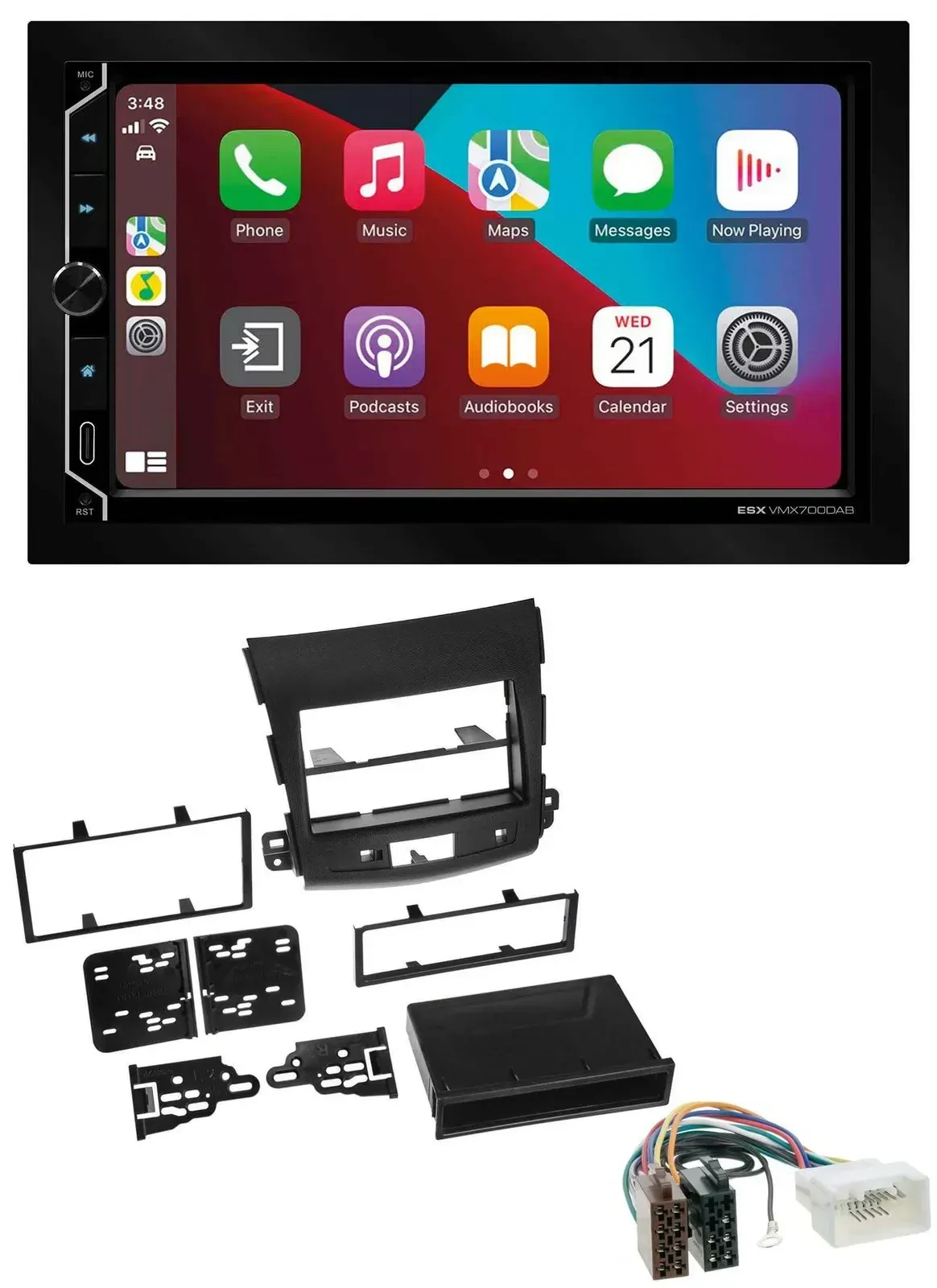 ESX 2DIN DAB USB MP3 Bluetooth Autoradio für Citroen C-Crosser Mitsubishi Outlan
