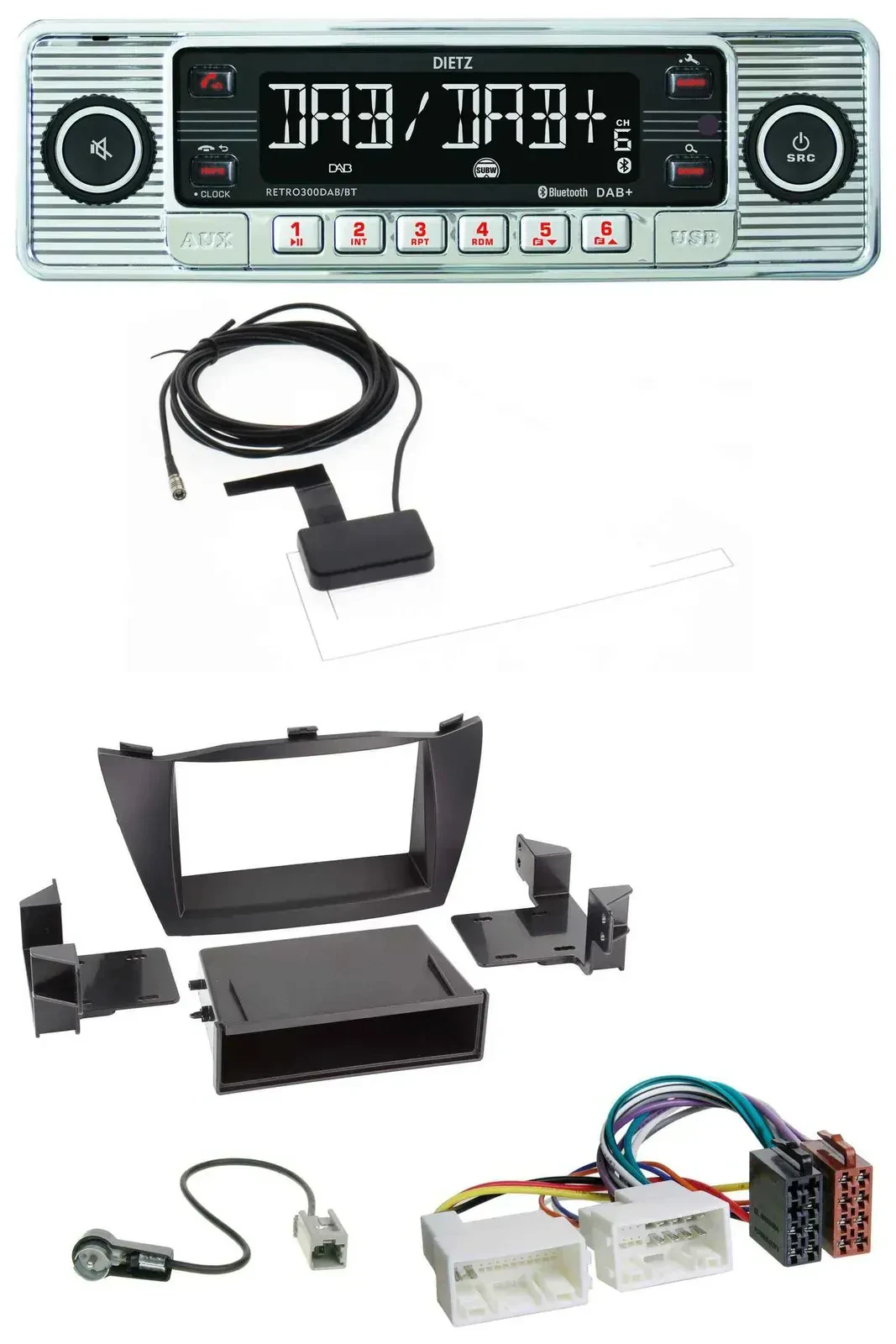 Автомагнитола для Hyundai Tucson (2010–2015) Dietz Bluetooth, USB, MP3, DAB