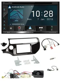 Kenwood DAB TMC USB 2DIN Lenkrad Bluetooth Navigation für Kia Rio UB 2017-2023 p