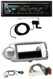 Pioneer MP3 AUX CD USB DAB Autoradio für Toyota Yaris (11-14) - silber