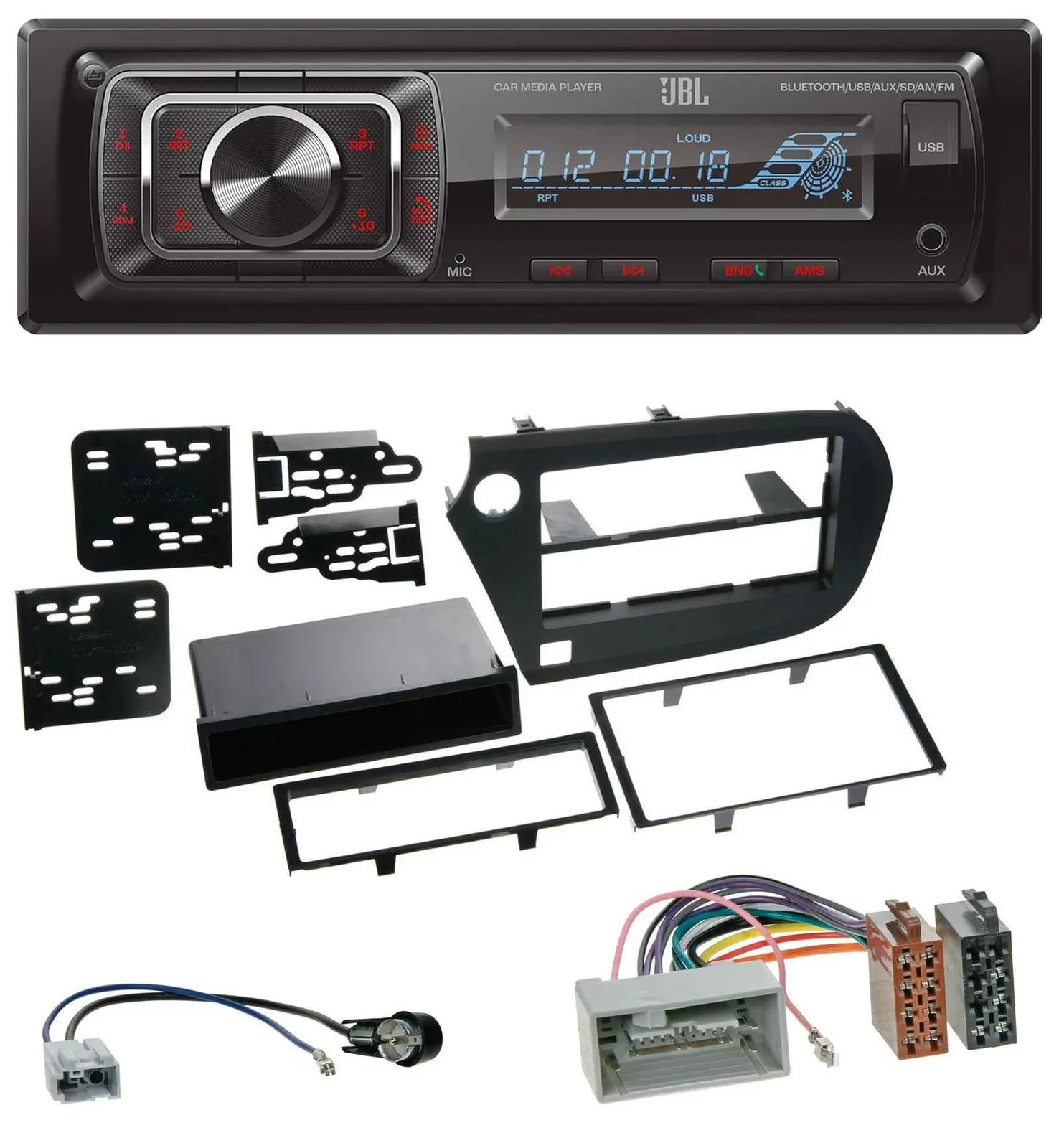 JBL SD AUX MP3 USB Bluetooth Autoradio für Honda Insight (ZE2, 2009-2013)