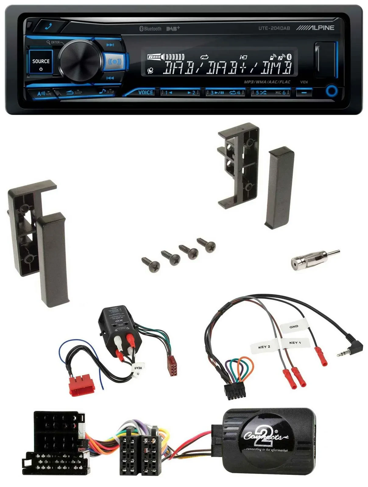 Alpine USB Bluetooth DAB Lenkrad Autoradio für Audi A3 A4 A6 99-00 BOSE-Vollakti
