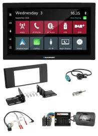 Blaupunkt DAB Bluetooth USB Lenkrad 2DIN Autoradio für BMW X5 E53 2000-2006