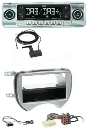 Dietz Bluetooth USB MP3 DAB Autoradio für Nissan Micra (10-13 K13) silber