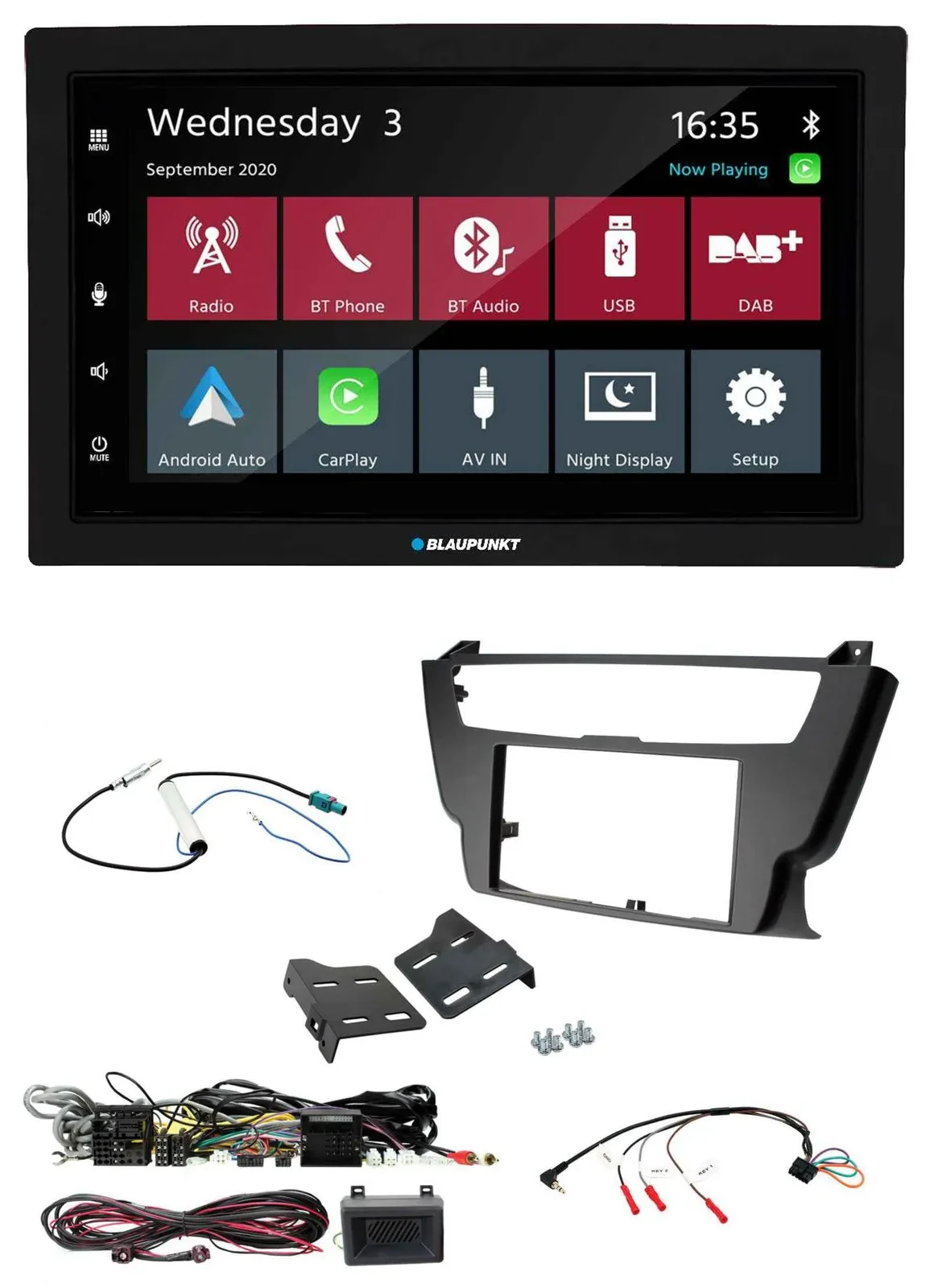 Blaupunkt DAB Bluetooth USB Lenkrad 2DIN Autoradio für BMW 3er 4er 2012-2016 ohn
