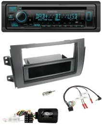 Автомагнитола для Fiat Sedici, Suzuki SX4 Kenwood Bluetooth DAB CD USB, совместима с управлением на руле