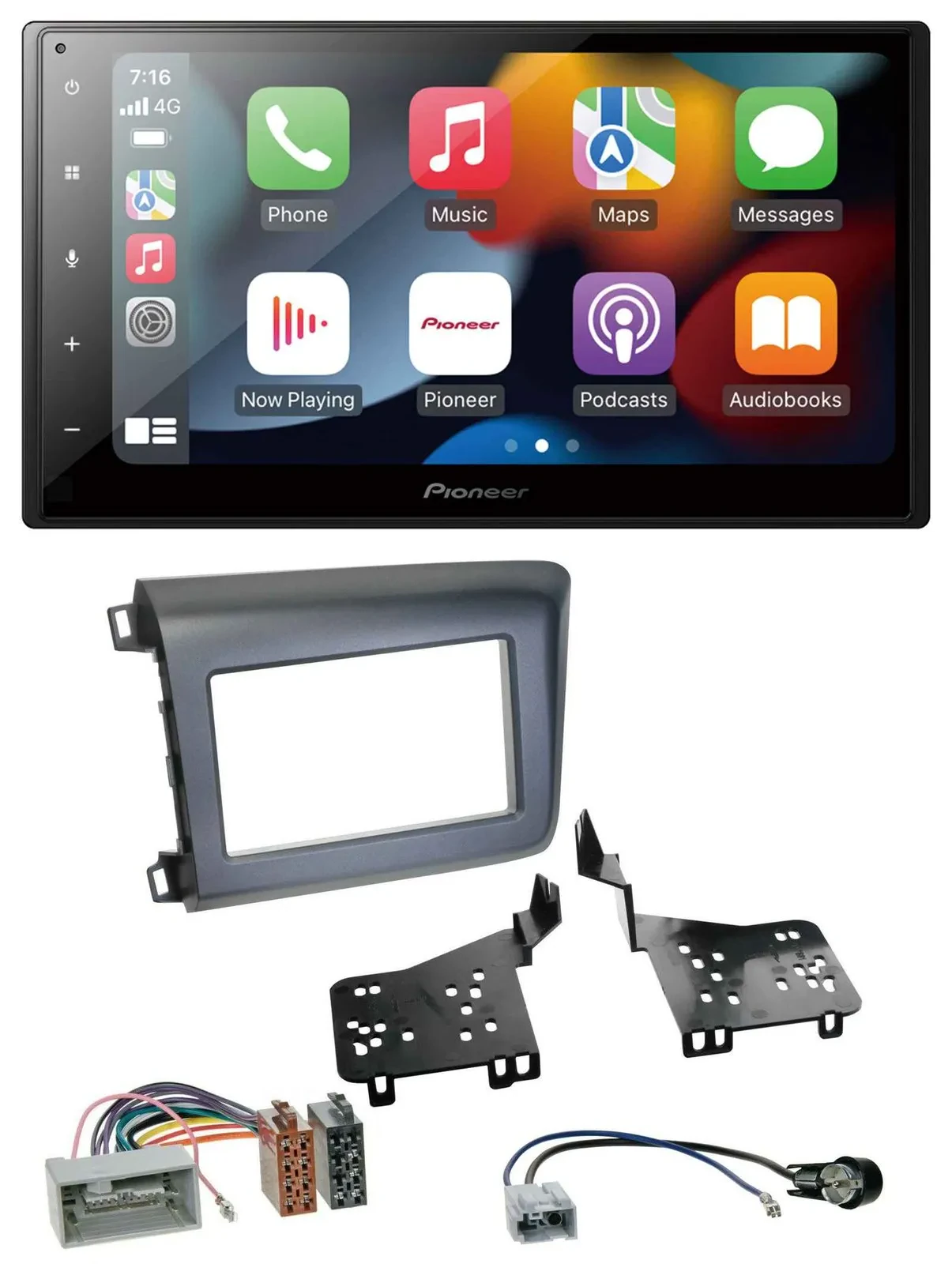 Pioneer DAB Bluetooth 2DIN USB MP3 Autoradio für Honda Civic US Modelle 2012-201