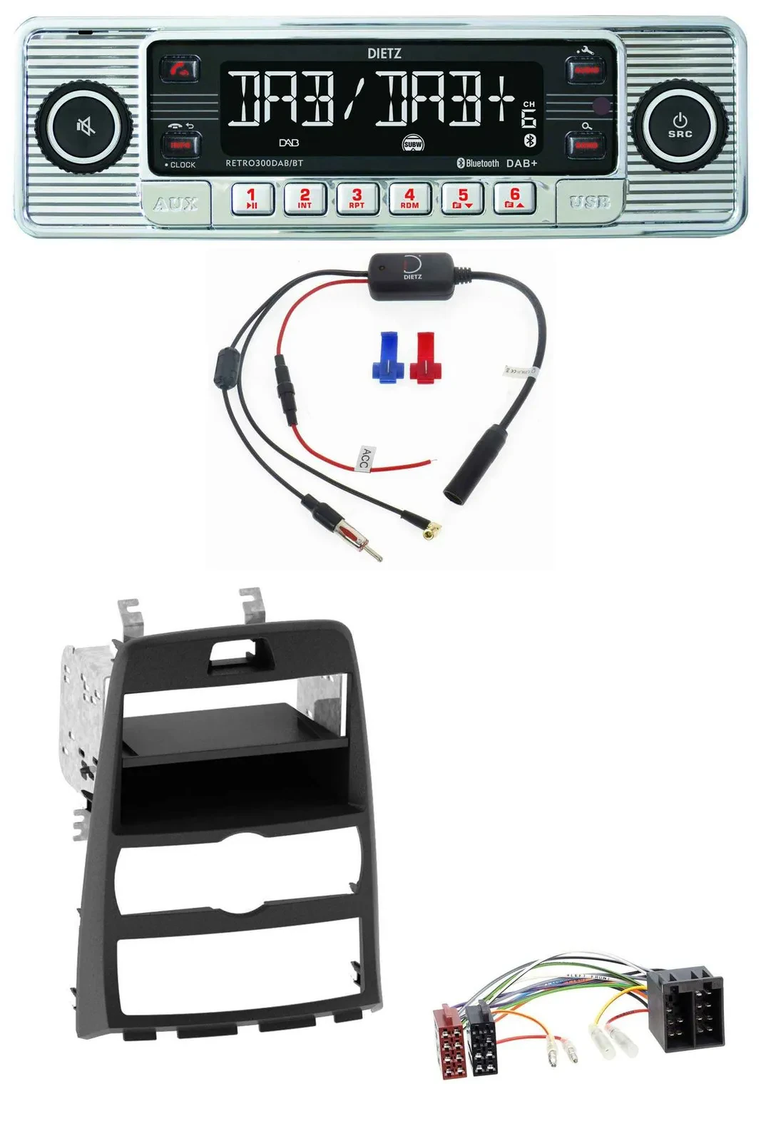 Dietz DAB USB MP3 Bluetooth Autoradio für Hyundai Genesis BK 10-12 Klimaautomati