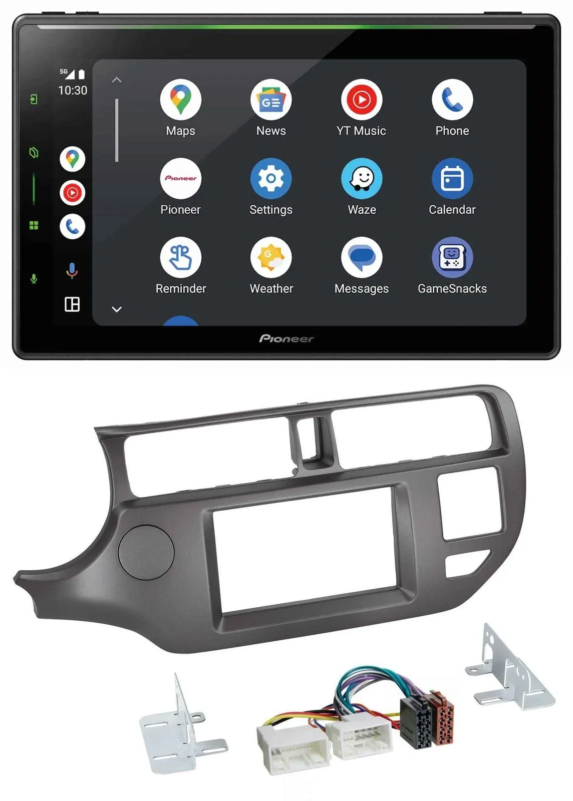 Pioneer 2DIN MP3 USB Bluetooth DAB Autoradio für Kia Rio UB 11-14 anthrazit