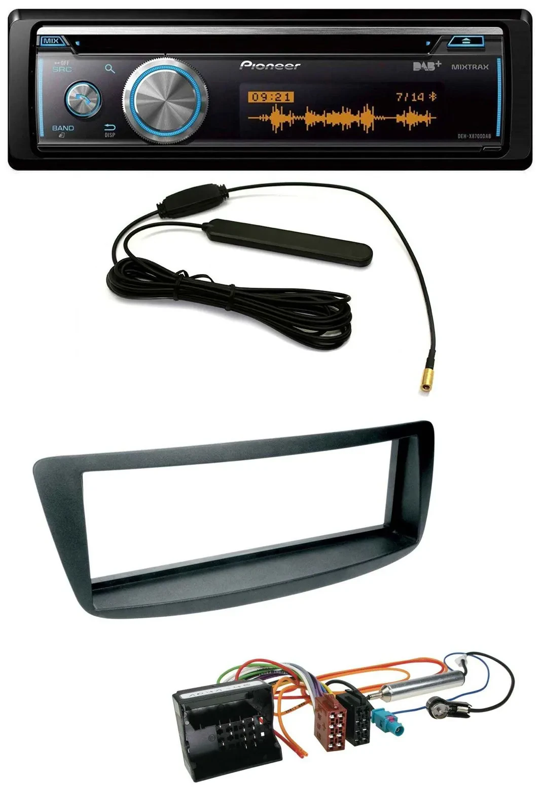 Автомагнитола Pioneer CD, USB, Bluetooth, DAB, MP3 для Citroen C1, Peugeot 107, Toyota Aygo