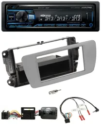 Alpine USB Bluetooth DAB Lenkrad Autoradio für Seat Ibiza dublingrau