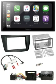 Pioneer Lenkrad Bluetooth DAB 2DIN USB Autoradio für Seat Altea Toledo schwarz