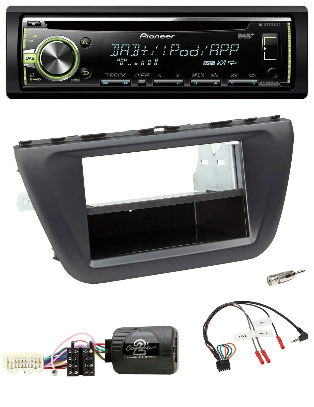 Pioneer DAB USB MP3 Lenkrad CD Autoradio für Suzuki SX4 (ab 2013)