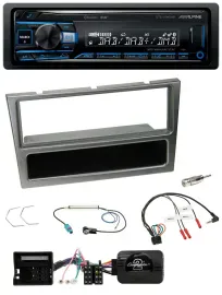 Alpine USB Bluetooth DAB Lenkrad Autoradio für Opel Corsa C 04-06 aluminium