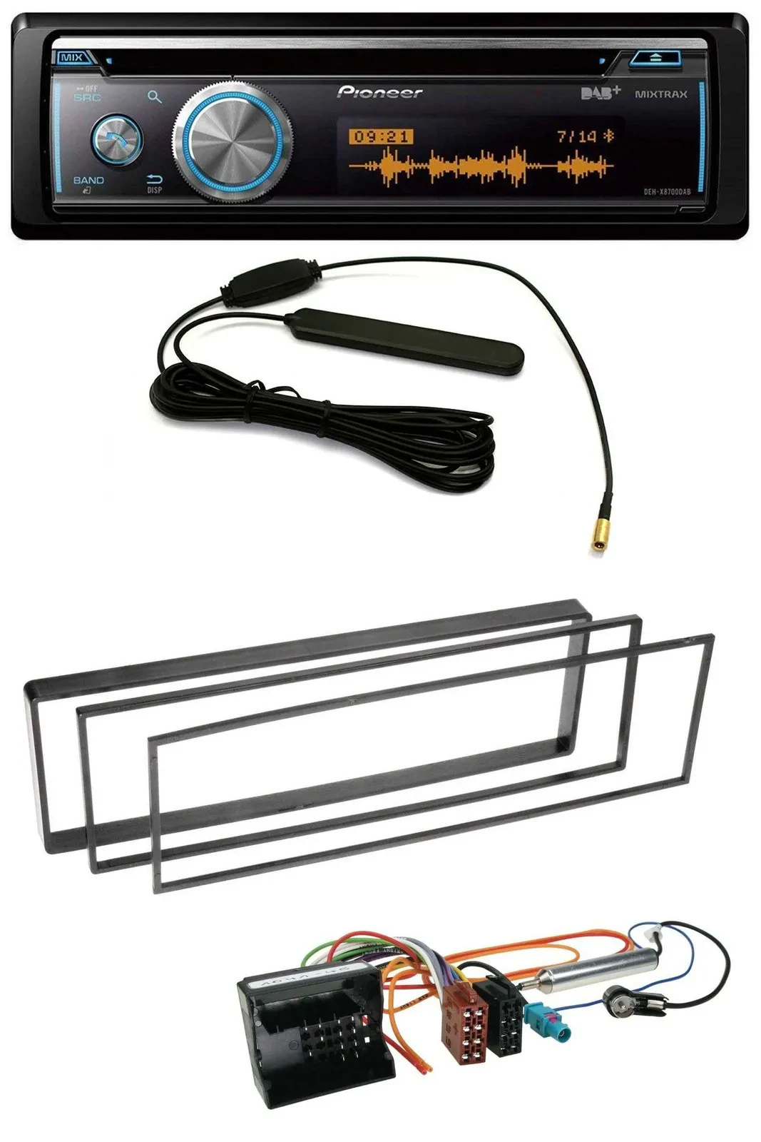 Pioneer CD USB Bluetooth DAB MP3 Autoradio für Peugeot 307, 1007 (2001-2009)