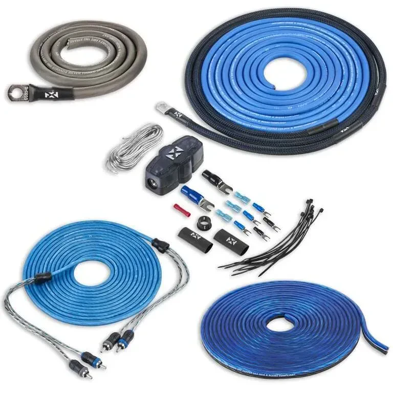 Установочный комплект для автомобильного усилителя NVX XKIT42 4 AWG, 100% медь, 2-канальный RCA (набор)