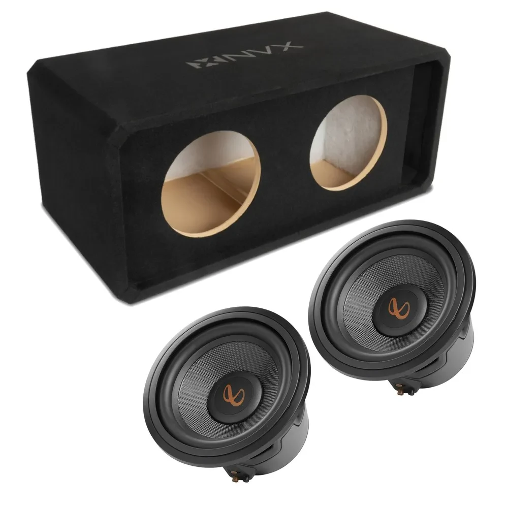 Автосабвуфер NVX NE102P_KAPPA103WDSSI 10", фазоинверторный, 3/4" MDF, двойной корпус, в комплекте 10" сабвуфер