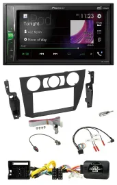 Автомагнитола Pioneer 2-DIN, DAB, USB, Bluetooth, для BMW 3 Series (2005–2013), поддержка кнопок на руле, для ручного климат-контроля