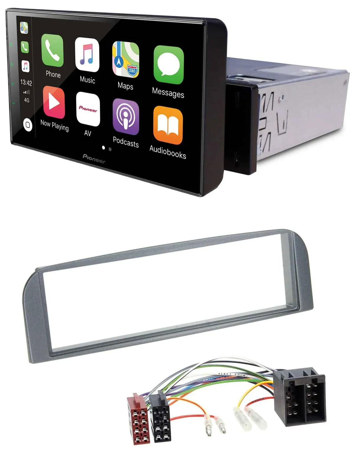 Pioneer Bluetooth MP3 DAB USB Autoradio für Alfa Romeo 147, GT - anthrazit