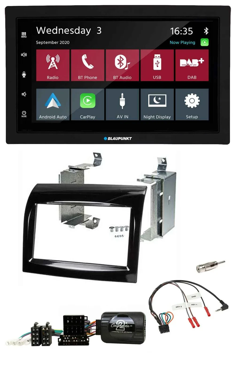 Blaupunkt 2DIN Lenkrad USB Bluetooth DAB Autoradio für Fiat Ducato 2012-2015 Pia