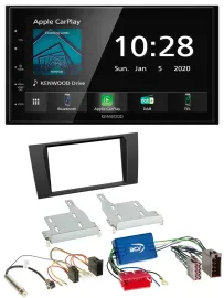 Kenwood Bluetooth MP3 DAB USB 2DIN Autoradio für Audi A4 99-01 B5 Symphony Aktiv