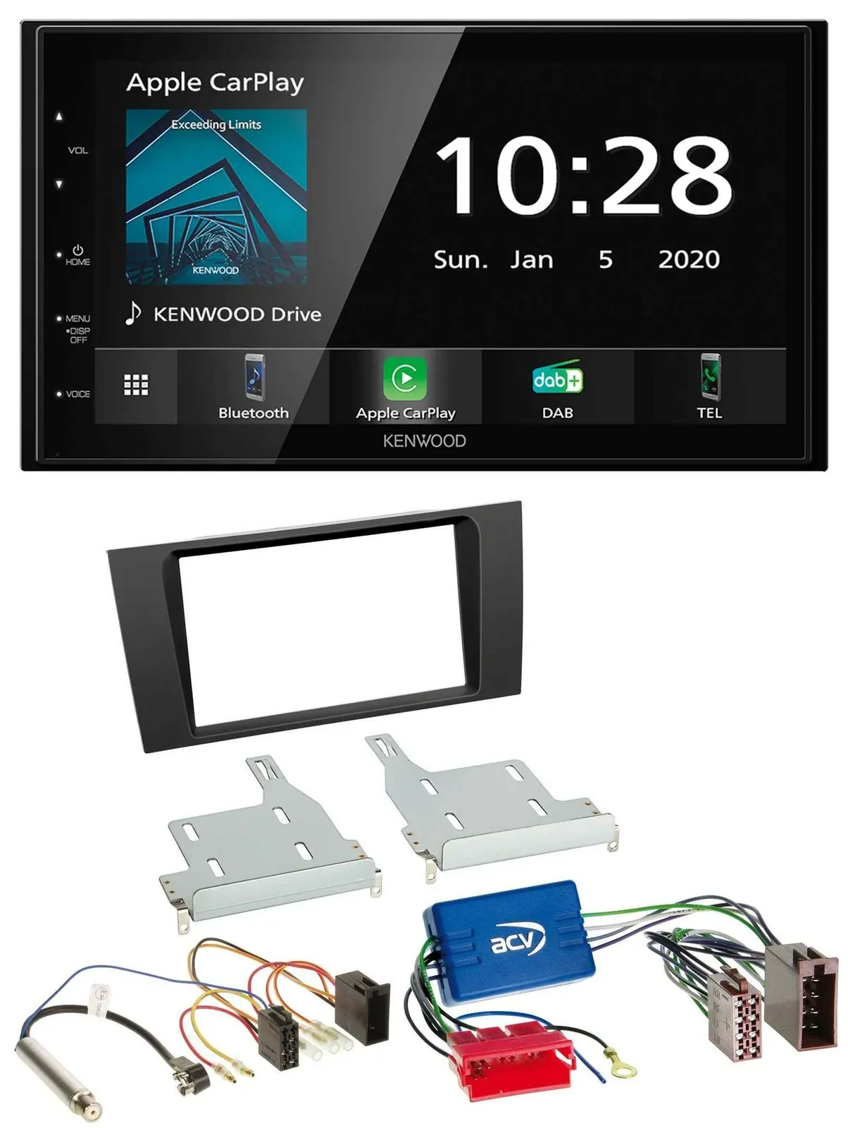 Kenwood Bluetooth MP3 DAB USB 2DIN Autoradio für Audi A4 99-01 B5 Symphony Aktiv