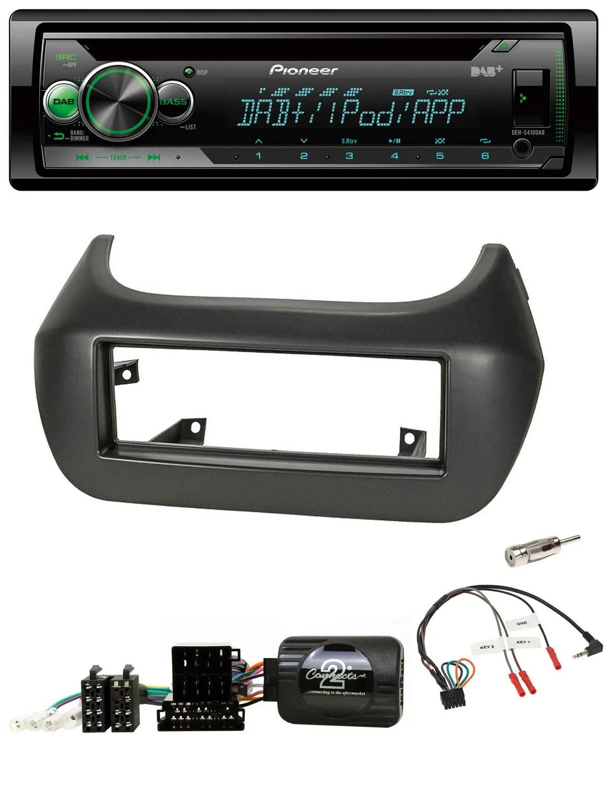 Pioneer USB MP3 DAB Lenkrad CD Autoradio für Fiat Fiorino Citroen Nemo Peugeot B