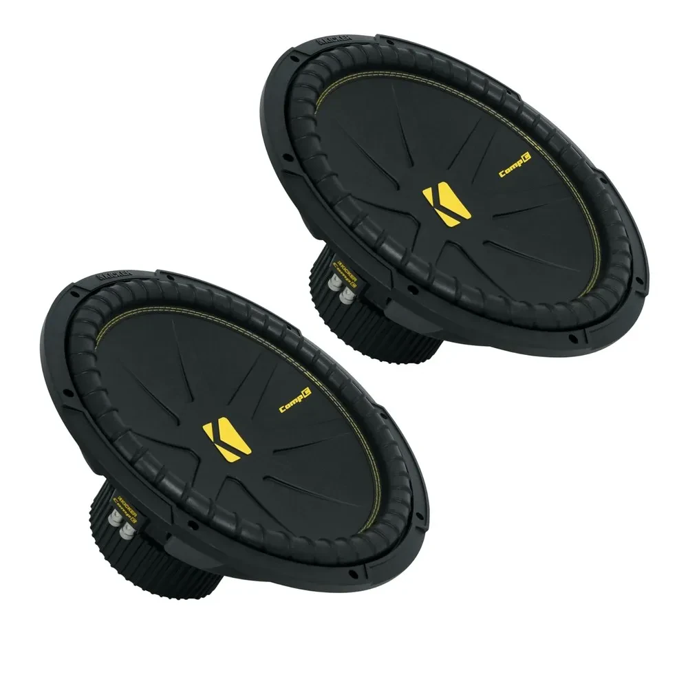 (2) Kicker CWCD154 15" CompC Series Dual 4-ohm Subwoofer