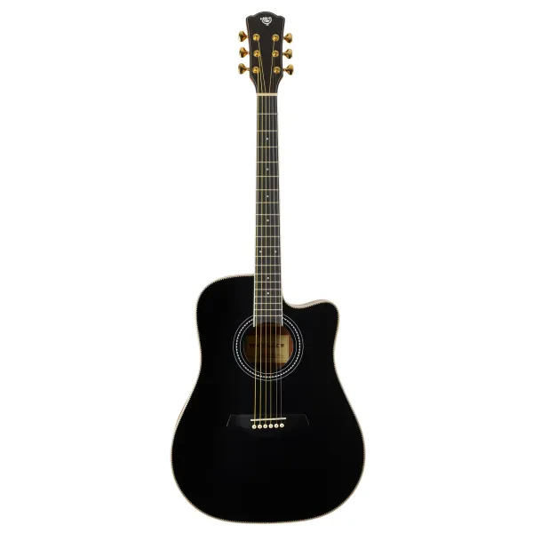 Акустическая гитара Rockdale Aurora D7 C Black Satin