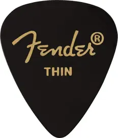 Медиаторы FENDER 351 Shape Premium Picks Thin Black 12 Count, 12 штук, 0.46 мм