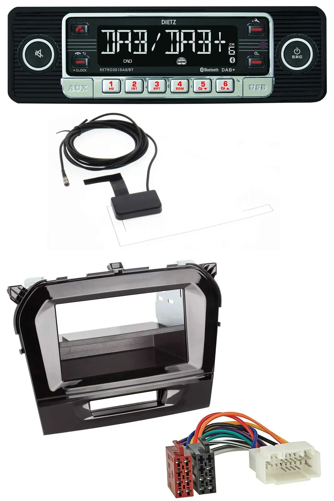 Автомагнитола Dietz DAB Bluetooth USB MP3 для Suzuki Vitara (с 2015)