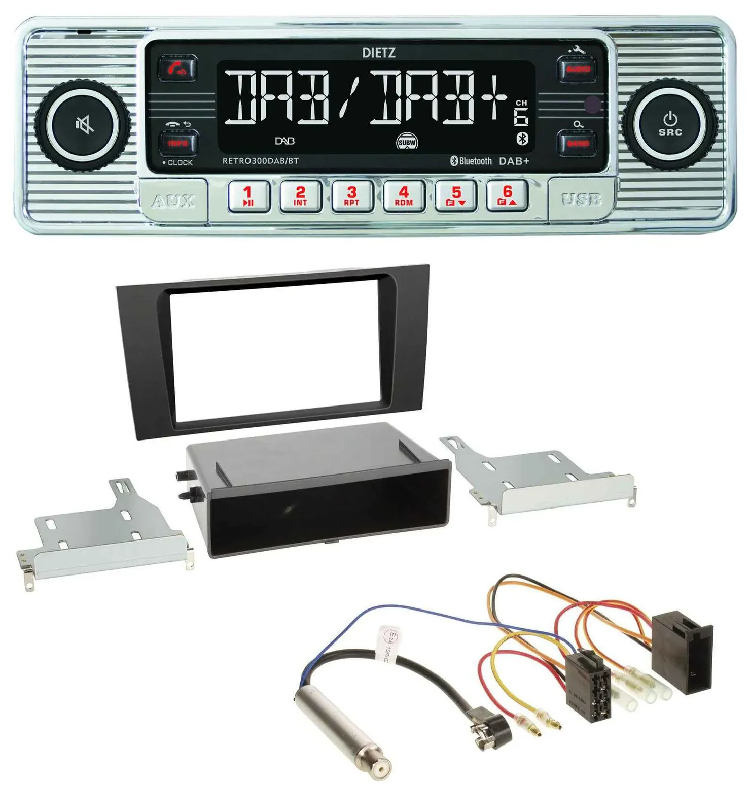 Автомагнитола Dietz Bluetooth, MP3, DAB, USB для Audi A4 (B5, 1999–2001) Symphony