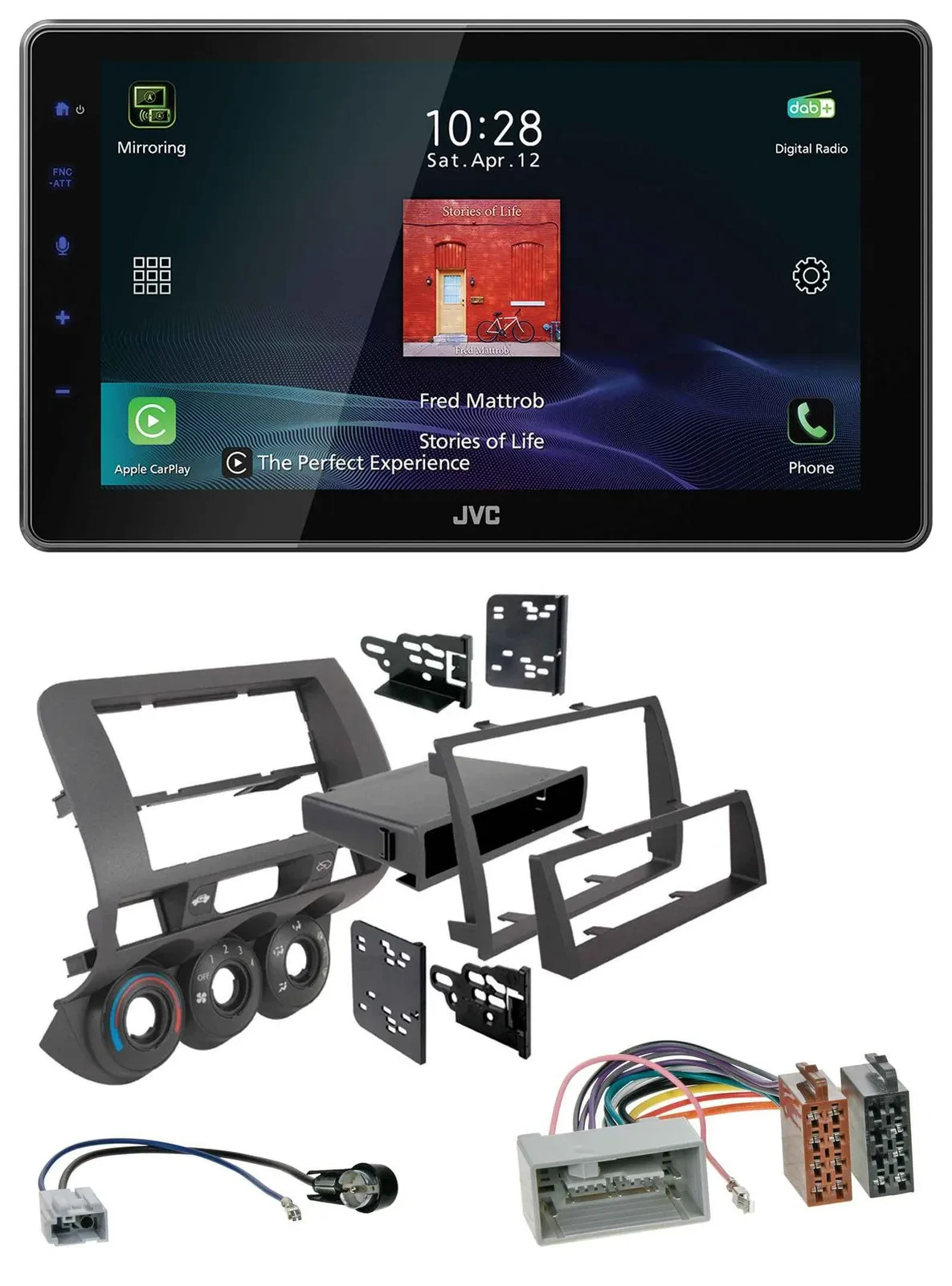 JVC DAB MP3 Bluetooth USB Autoradio für Honda Fit 06-07 nur US-Importe