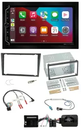 ESX 2DIN DAB USB Lenkrad Bluetooth Autoradio für Opel Tigra Corsa C Meriva grau