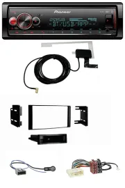 Pioneer Bluetooth DAB USB MP3 Autoradio für Nissan Micra 2013-2017 schwarz matt