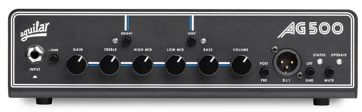 Б/У Басовый усилитель AGUILAR AG-500 V2 голова 500W, 4-полосный эквалайзер, черный