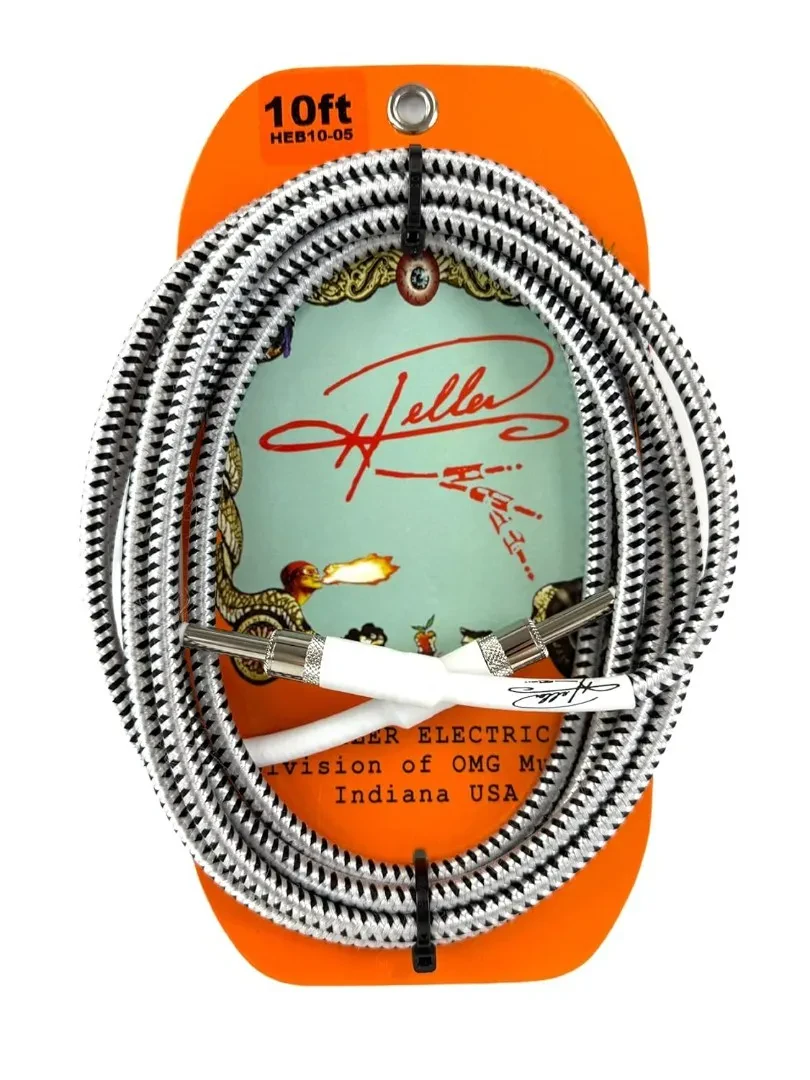 Кабель инструментальный Henry Heller 1/4" Jack 10' (3.05 м) серебристо-черный Tweed