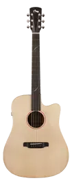 Трансакустическая гитара Tyma TD-5CTE Dreadnought Cutaway Natural с чехлом