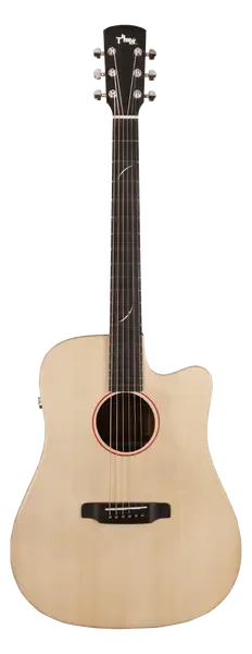 Трансакустическая гитара Tyma TD-5CTE Dreadnought Cutaway Natural с чехлом